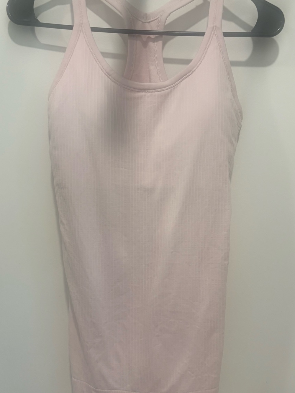 lululemon athletica Light Pink Ribbed Tank Slip